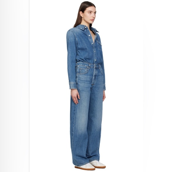 CITIZENS OF HUMANITY  Indigo Maisie denim jumpsuit long sleeves sz Med $446 - Picture 1 of 10